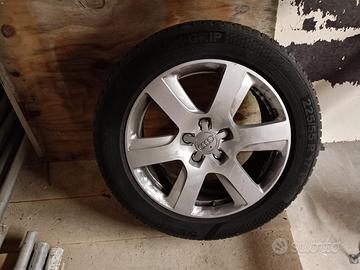 4 pneumatici e cerchi 17 originali Audi