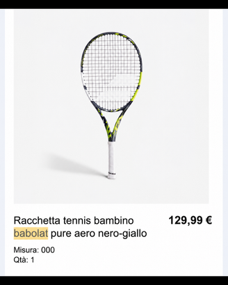 Racchetta Babolat pure 25 jr