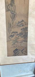 Dipinto cinese su seta a scorrimento-Shan Shui