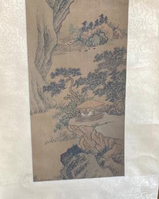 Dipinto cinese su seta a scorrimento-Shan Shui