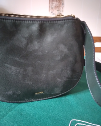 Borsa scamosciata verde