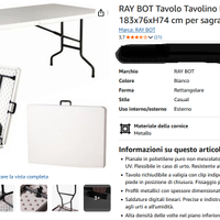 tavolo pieghevole