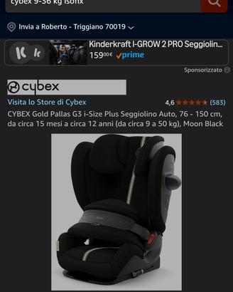 seggiolone Cybex isofix 9-36 kg