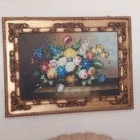 DIPINTO OLIO SU TELA"VASO DI FIORI" 