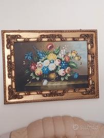 DIPINTO OLIO SU TELA"VASO DI FIORI" 