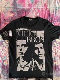 Dsquared2 uomo t-shirt stampa Vicious