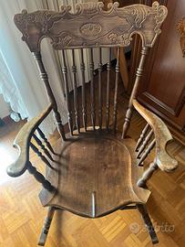 Sedia a dondolo vintage