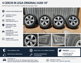 Cerchi in lega originali Audi 16" A4 B9 5x112 VW G
