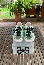 Sneakers donna 2Star n. 39 verde metallizzato