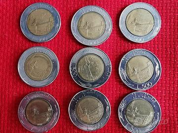 MONETE DA  ( 500 - LIRE  )