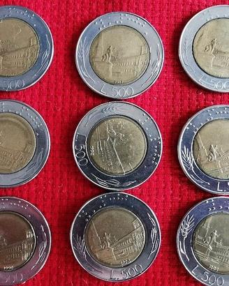 MONETE DA  ( 500 - LIRE  )