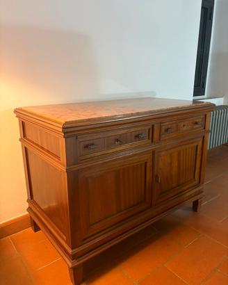 Credenza in legno con piano di Marmo