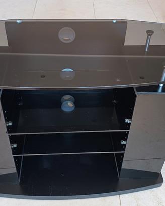 Mobile per TV/Stereo con ripiani in vetro fumè