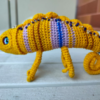 Camaleonte fatto a mano, di stoffa