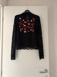 Camicetta pizzo nera