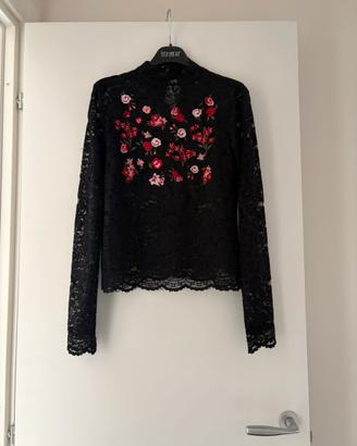 Camicetta pizzo nera