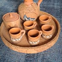 Servizio da caffè in terracotta