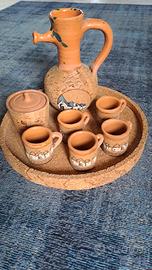 Servizio da caffè in terracotta