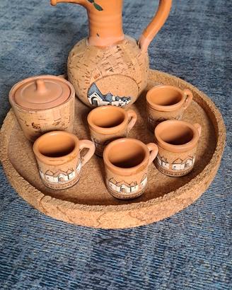 Servizio da caffè in terracotta