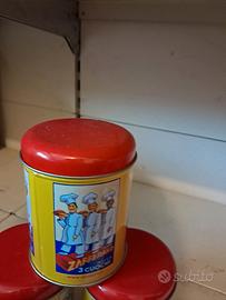 barattolo metallo tre pezzi zafferano tre cuochi