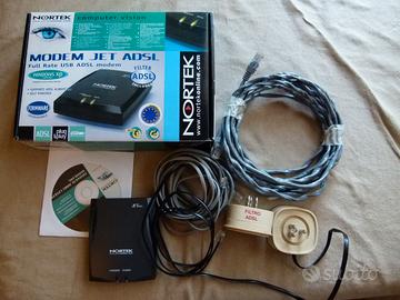 Modem jet adsl Nortek con accessori