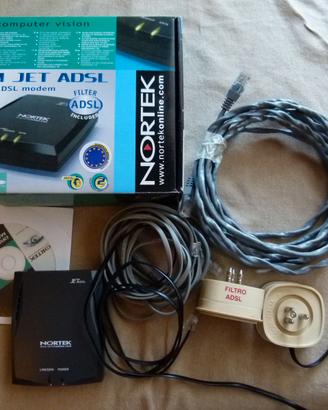 Modem jet adsl Nortek con accessori
