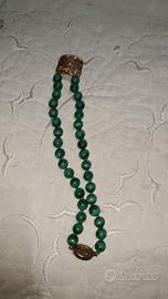 vari gioielli, in oro, argento, collana malachite 