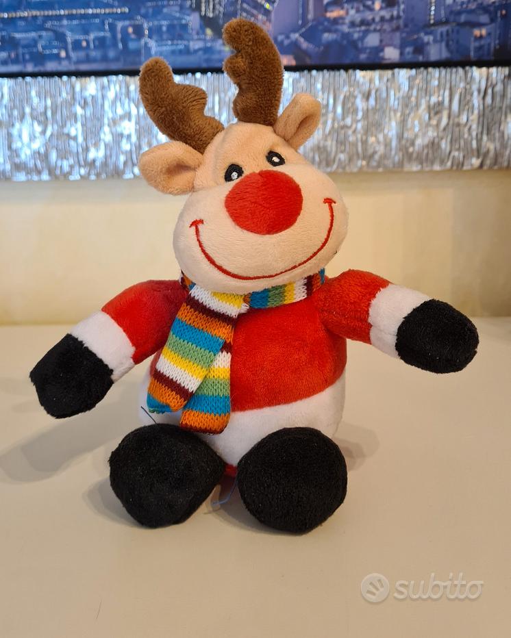 Peluche Alce Renna Grigia Morbida 30,5 Cm – Giocattolo Per Bambini In Peluche, Regalo Per Natale, Festa, Compleanno