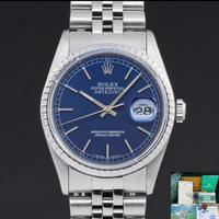 Rolex Datejust 16220 - quadrante blu 1991 full set
