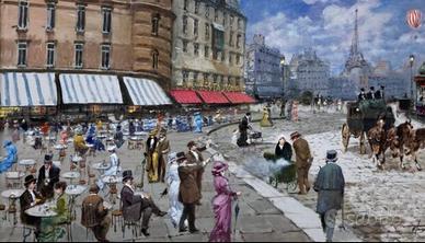 Francesco Tammaro a Paris olio su pannello 30x50