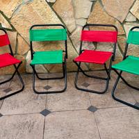 Set 4 sedie da campeggio/spiaggia