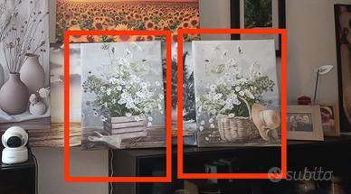 2 tele per quadro senza struttura