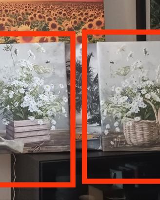 2 tele per quadro senza struttura