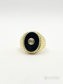 Anello oro 18 kt diamante