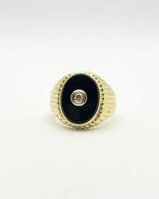 Anello oro 18 kt diamante