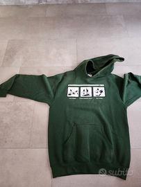 Felpa verde vintage Y2K football graphic M