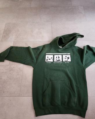 Felpa verde vintage Y2K football graphic M