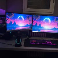 Postazione pc gaming + 2 monitor 180/60hz