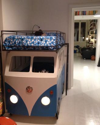 Letto per bambini  pulmino Volkswagen pezzo unico