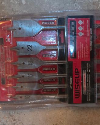 Set 6 punte piatte per legno WISEUP 10-25 mm