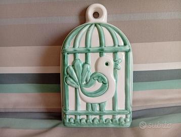 Formella gabbia con uccellino Thun