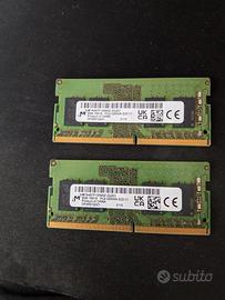 2x RAM Sodimm DDR4 8 gb 3200 Mhz (16 gb totali)
