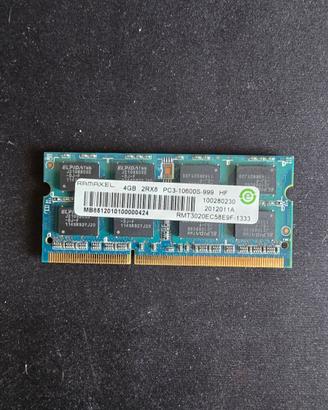 Banco RAM 4 GB SODIMM