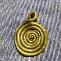 Ciondolo fimo verde brillante handmade