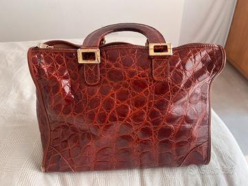 Borsa in pelle di coccodrillo