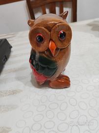 gufo in legno 