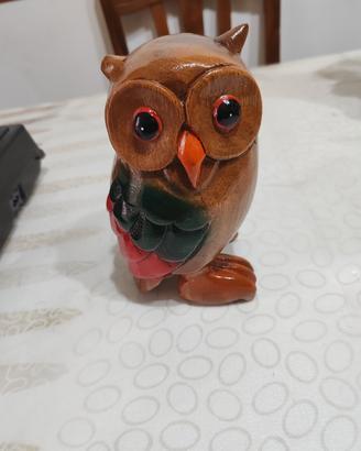 gufo in legno 