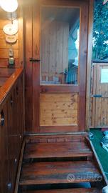Veranda in legno per roulotte  stanziale