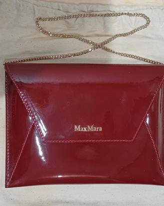 Borsa a tracolla Max Mara vernice bordeaux

