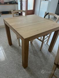 Tavolo in legno rovere massello